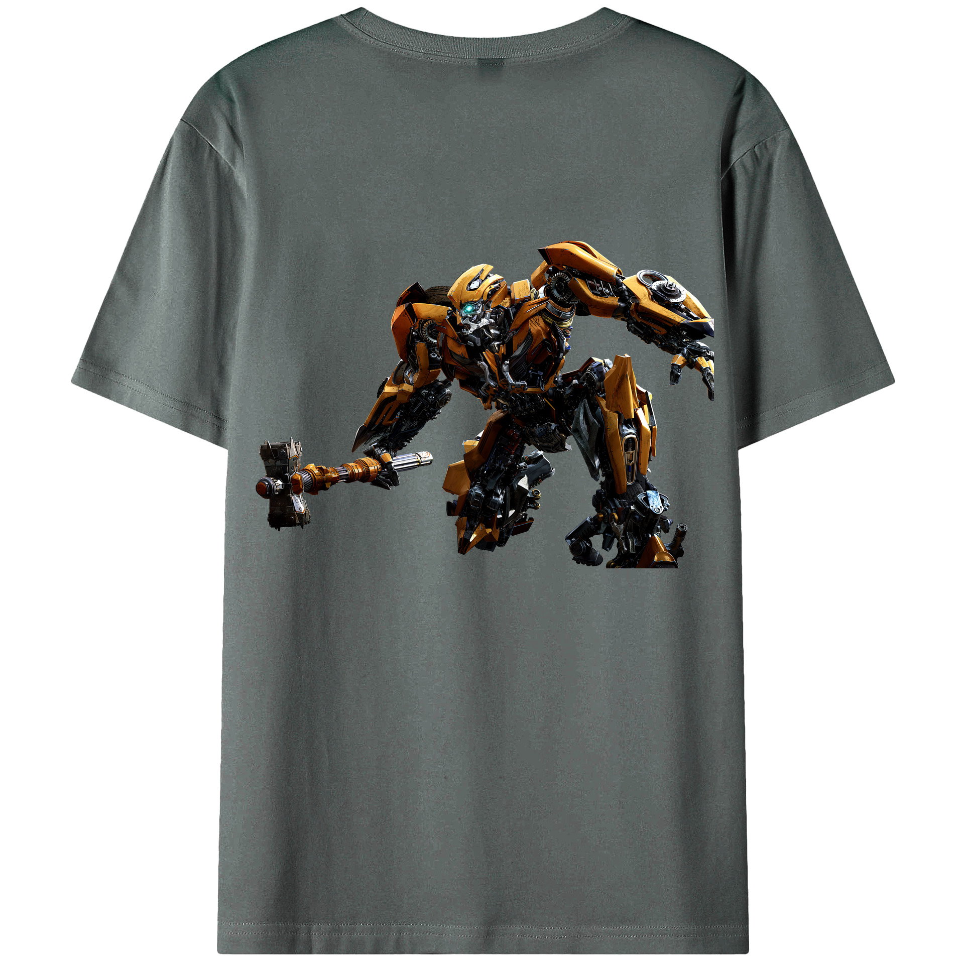 （画像用） Transformers トランスフォーマー 綿100％ メンズ半袖Tシャツ（バックプリント） 通気性